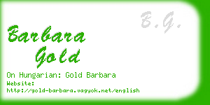 barbara gold business card